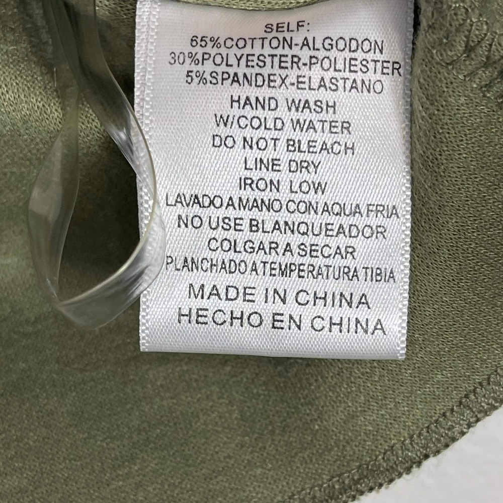 Listicle Tank Top Womens Medium Olive Green Racerback Cropped Casual Basic - Picture 7 of 7